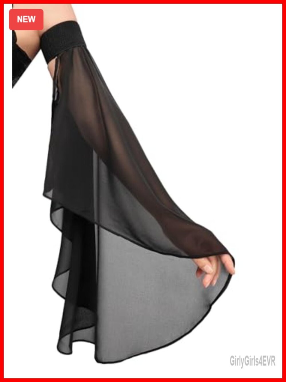 Victorian Long Tulle Lace Gloves Detachable Chiffon Sleeves Cosplay Accessory